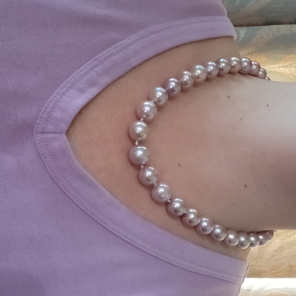 New Genuine Pearl Necklace Very Large Pearls - Picture 3 of 5